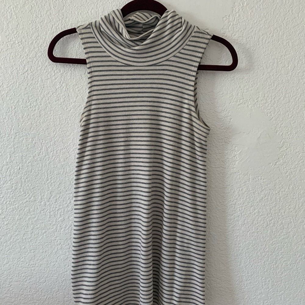 Striped turtleneck shirt